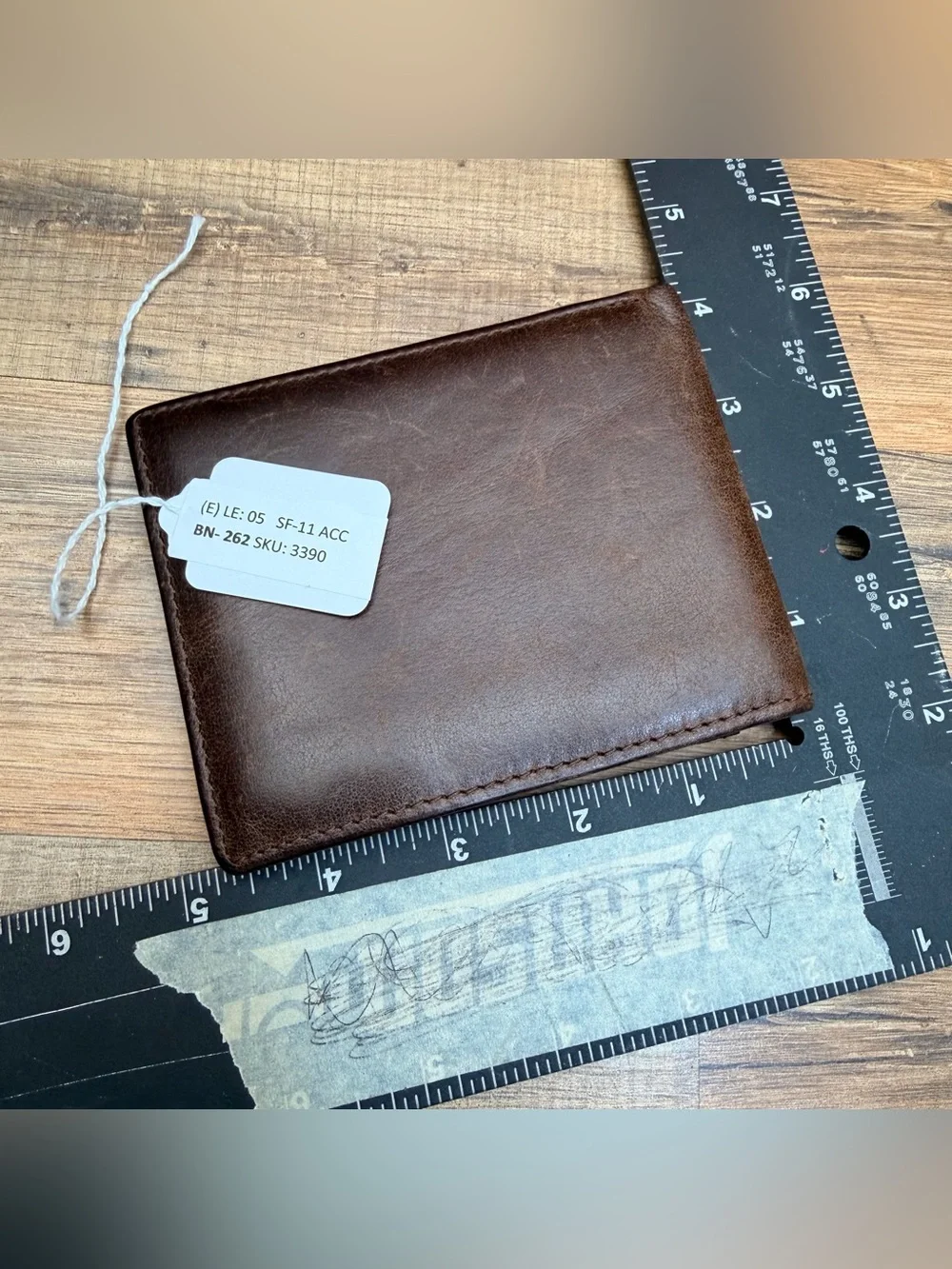 Wildman Classic Brown Leather Bi-Fold Wallet Men's Accessory